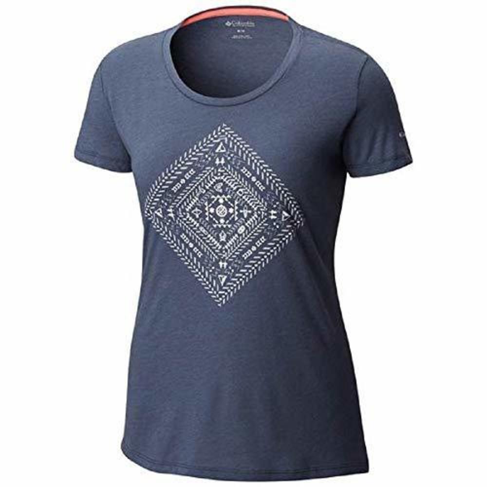 Columbia Womens Summer Festival Diamond Graphic T-Shirt Size Medium